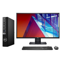 DELL 戴尔 OptiPlex 7080 MFF 十代酷睿版 21.5英寸 商务台式机 黑色 (酷睿i7-10700T、核芯显卡、32GB、2TB SSD、风冷)