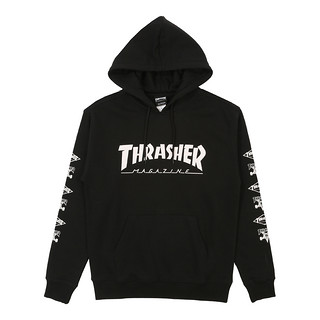 THRASHER 男女款连帽卫衣 THRAMH119 黑色 M