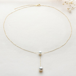 Ainuoshi 瑷乐诗 NY0038-6080 小心意18K黄金珍珠项链 0.85g