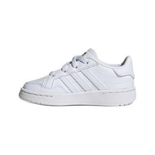 adidas ORIGINALS TEAM COURT EL I 男童休闲运动鞋 EF6827 白/一号黑 25.5码