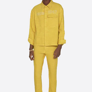 Dior 迪奥 男士长袖衬衫 013D488C239X 黄色 XS