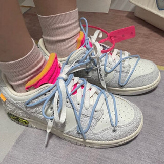 耐克男鞋女鞋Off White X Nike Dunk Low The 50联名休闲鞋运动板鞋滑板鞋 DJ0950-113【NO.38 灰白蓝鞋带红扣】 42