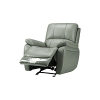 KUKa 顾家家居 顾家居现代功能皮沙发USB充电单椅单人位电动带摆 绿 A006