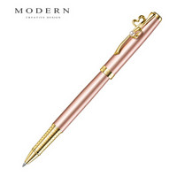 MODERN CREATIVE DESIGN MODERN心型M355宝珠签字笔金属笔杆0.7mm黑色笔芯学生用签字笔订制免费刻字 樱花粉