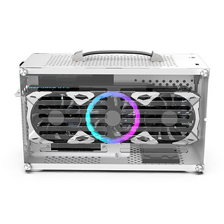 PCCOOLER 超频三 蜂鸟2 MINI-ITX机箱 全侧透 白色+显卡延长线