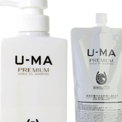 U-MA 天然马油洗发水组合装（300ml+替换装700ml+洗护30ml*2)