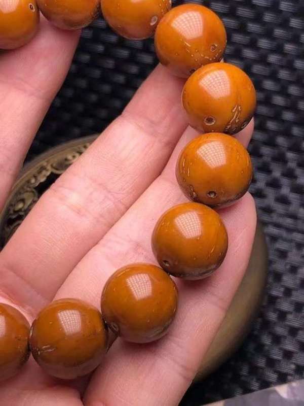纯天然紫金鼠菩提手串 15mm 正圆 招财进宝