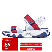 SKECHERS 斯凯奇 女子拖鞋 时尚休闲凉鞋 66666297/WNVR 白色/海军蓝色/红色 37码 US7码