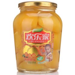 欢乐家 糖水黄桃罐头 900g