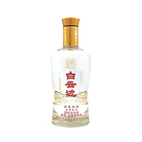 白云边白酒_白云边星级四星陈酿53%vol 兼香型白酒450ml 单瓶装多少钱