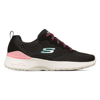 SKECHERS 斯凯奇 2021年春季新款女子轻便运动鞋时尚绑带跑步鞋 149349\/232291 149349-BKPK 黑色/粉红色 35