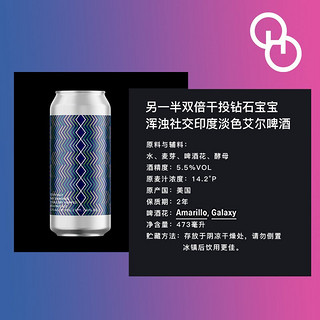 Other Half 另一半原装进口精酿啤酒 单罐 双倍干投钻石宝宝浑浊社交印度淡色艾尔