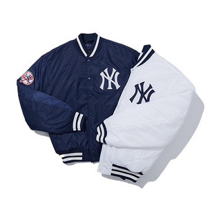 NEW ERA 纽亦华 MLB联盟系列 男女款短款棉服 12866518 藏蓝色 S