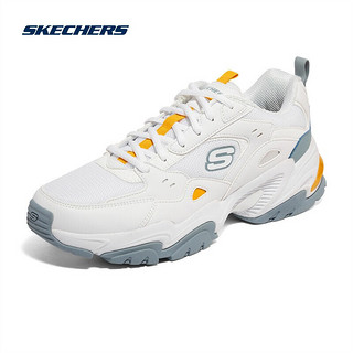 Skechers斯凯奇男女复古机甲鞋运动老爹鞋149916/237209 WLB白色/浅蓝色（男款） 43