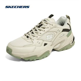 Skechers斯凯奇男女复古机甲鞋运动老爹鞋149916/237209 NTMT自然色/多彩色（男款） 42.5