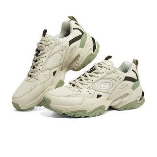 Skechers斯凯奇男女复古机甲鞋运动老爹鞋149916/237209 NTMT自然色/多彩色（男款） 42.5