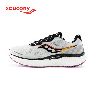 Saucony索康尼2021新品Triumph胜利19女子旗舰级缓震跑鞋跑步鞋女运动鞋S10678 白黑-40 36