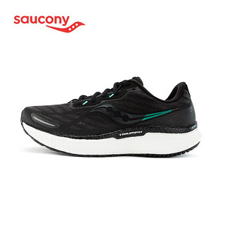 Saucony索康尼2021新品Triumph胜利19女子旗舰级缓震跑鞋跑步鞋女运动鞋S10678 黑白-10 39