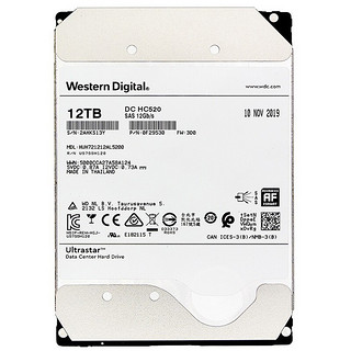 西部数据(Western Digital) SAS接口 企业级硬盘 12TB氦气（HUH721212AL5200）