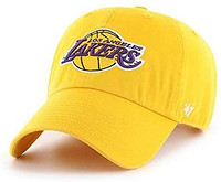 NBA &#39;47 NBA 洛杉矶湖人队 Clean Up 可调节帽子，黄色，均码