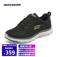 Skechers斯凯奇男女情侣鞋缓震透气跑步鞋绑带休闲运动鞋149303/232229 BLK黑色（男款） 40