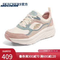 SKECHERS 斯凯奇 官方 女鞋2021秋季新款透气缓震运动鞋厚底松糕鞋撞色时尚休闲鞋 149357/OFPK 38