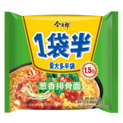 今麦郎方便面一袋半葱香排骨面五连包145g5袋大面块方便食品袋面泡面