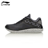 LI-NING 李宁 女鞋女子跑步鞋春夏季新款云减震四代跑鞋叠影女子一体织透气运动鞋ARHM026 标准黑/微晶灰 ARHM068-6 36