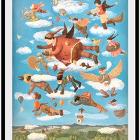 维格列艺术 戴大山版画 《飞行模式1》80x60cm 限量99版 艺术品挂画