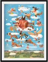 维格列艺术 戴大山版画 《飞行模式1》80x60cm 限量99版 艺术品挂画