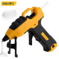 得力(deli) 家用包胶无线锂电热熔胶枪儿童手工DIY制作无线热熔胶枪带胶棒8W+10根胶棒 DL5046