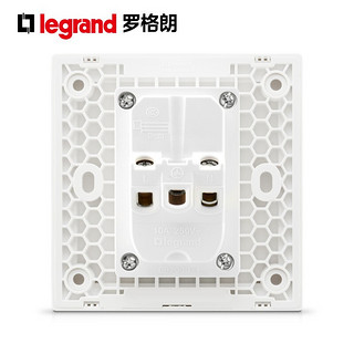 legrand 罗格朗 逸景深砂银开关插座面板5五孔插座二三插墙壁电源86型暗装 五孔