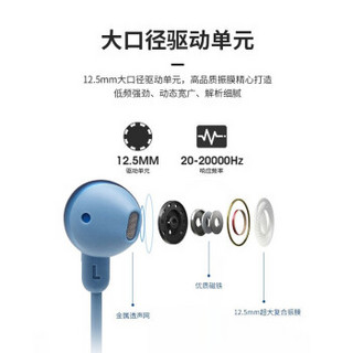 JBL TUNE215BT无线蓝牙耳机 半入耳式音乐低音T205BT升级通用线控T215BT通话耳麦 T215BT曜石黑