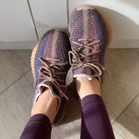 阿迪达斯 adidasYeezy Boost 350 V2氧化天使椰子鞋男鞋女鞋休闲鞋跑步鞋GW0089  H02795蓝棕褐色 44.5