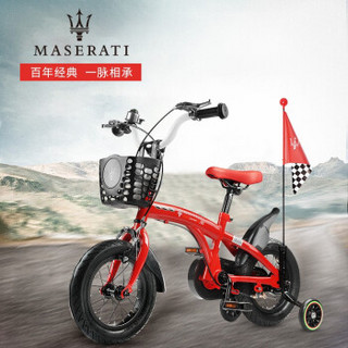 Maserati玛莎拉蒂12/14寸儿童自行车辅助轮2-3-4-5岁童车 12寸玛莎红 12寸