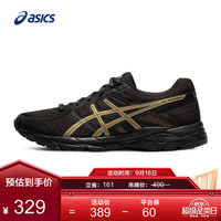 ASICS 亚瑟士 2021秋冬透气跑步鞋男鞋网面跑鞋减震运动鞋 GEL-CONTEND 4 黑色/金色 42