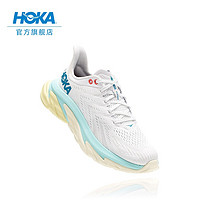 HOKA ONE ONE男女款Clifton Edge克利夫顿先锋公路跑步鞋回弹缓冲减震轻便运动鞋新 香槟白 / 浅蓝色-女 38/235mm