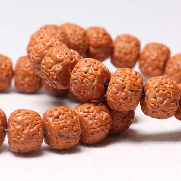 藏式龙鳞纹金刚手串 1.6cm 金刚菩提子 五瓣红皮
