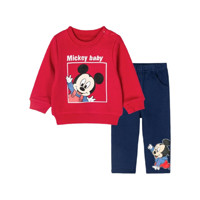 Disney 迪士尼 203T1149 男童卫衣套装 大红 100cm