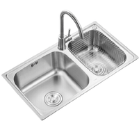 SSWW 浪鲸 EFH02016SS+EFD04007SS 双槽龙头套装 720*410mm