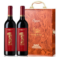 AUSWAN CREEK 天鹅庄 干红葡萄酒双支红酒礼盒  1号西拉双支木盒 750ml*2