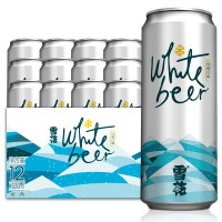 有券的上：SNOWBEER 雪花 纯酿白啤  500ml*12听