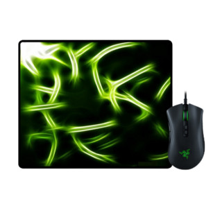 RAZER 雷蛇 炼狱蝰蛇 V2 有线鼠标 20000DPI RGB 黑色+基因中号垫