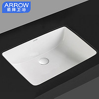 ARROW 箭牌卫浴 方形嵌入式陶瓷洗手池台下盆