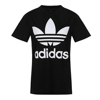 adidas ORIGINALS TREFOIL TEE 大童运动T恤 DV2905 黑色 176