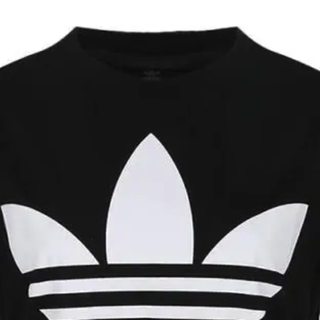 adidas ORIGINALS TREFOIL TEE 大童运动T恤 DV2905 黑色 140
