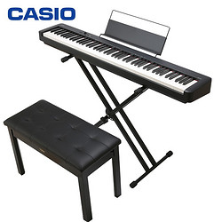 CASIO 卡西欧 电钢琴CDP-S100BK升级款CDP-S110BK 88键重锤数码电子钢琴时尚轻薄便携款+X架