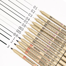 sakura樱花日本樱花针管笔勾线笔彩色棕色美术专用漫画笔樱花牌旗舰店