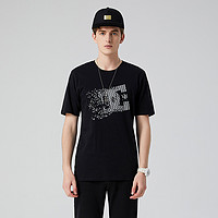 DC SHOES 男式时尚潮流百搭个性粒子Logo印花休闲运动短袖T恤男