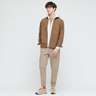 UNIQLO 优衣库 434845 男装束脚运动裤（185/112C/XXXL、32 深米色）